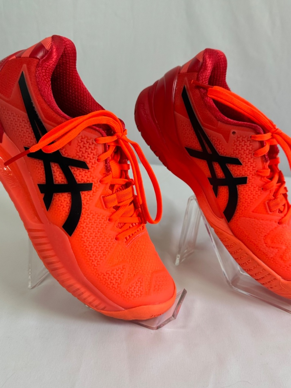 Women's ASICS Gel-Resolution 8 Tokyo Sunrise Red/Eclipse Black Size 7.5 Tennis - Picture 3 of 9
